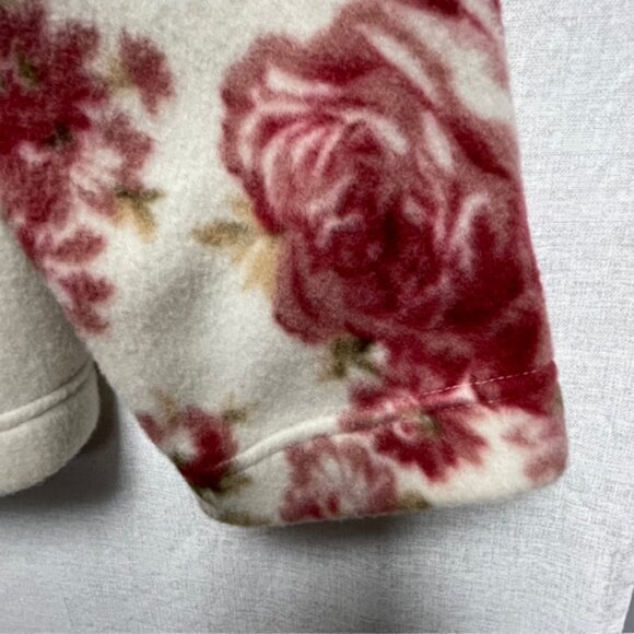 Blair Women's Floral Fleece Jacket - Front Button - Size 2XL - Picture 6 of 10